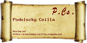 Podolszky Csilla névjegykártya