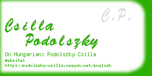 csilla podolszky business card